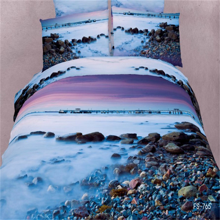 Yiwu Snow Pigeon's new oil painting pattern all-cotton oil painting four-piece set 3D pure cotton