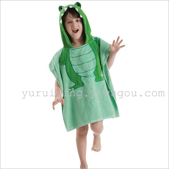 New Korean-style cute cartoon animal-shaped children's bath towels and bathrobes, direct sales from the manufacturer details Picture
