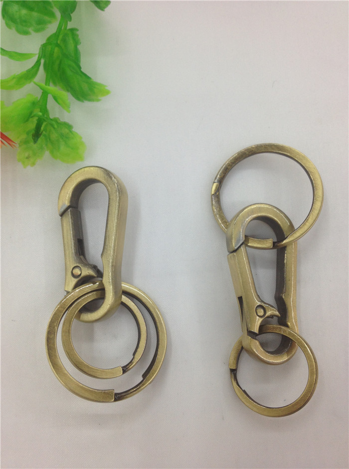 Xinmeida 816 Double-ring Retro Keychain, antique keychain for Men, Adult lock keychain, car key Specification image