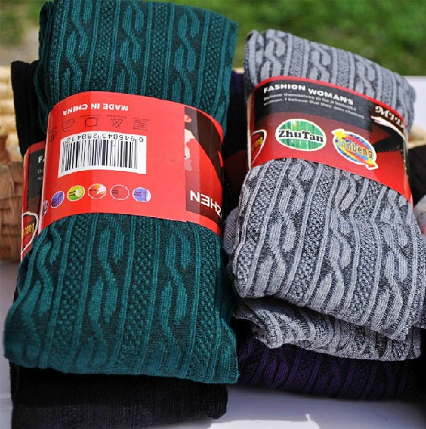 New autumn and winter linen patterned slimming tights and leggings for ladies from Japan and South Korea Specification image