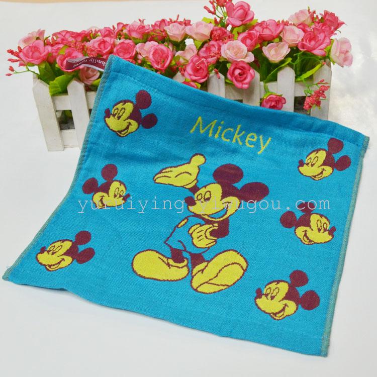 Factory direct sales of three-layer jacquard rabbit gauze square towels, children's towels, bath towels 28*28 Specification image