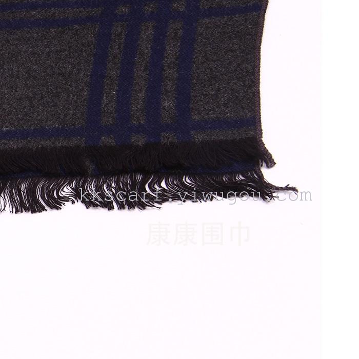 Autumn and Winter men's scarf thickened warm extra long checkered silkworm silk scarf Birthday gift men's scarf Twill checkered shawl Student men's long matching checkered stripes scarf Application Scenario