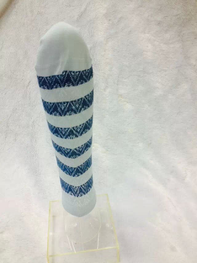 【11.11】 Pink and blue striped stockings, senior stockings, mesh stockings, loose-fitting stockings, combed cotton women's stockings Specification image