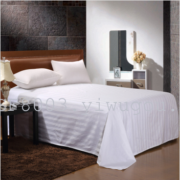 Shefan Hotel Supplies Pure cotton 40-count encrypted hotel four-piece set Satin strip bedding Specification image