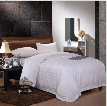 Shefan Hotel Supplies Pure cotton 40-count encrypted hotel four-piece set Satin strip bedding details Picture