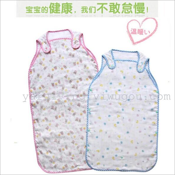 四层纱布睡袋/宝宝睡袋/婴儿背心防踢被大号