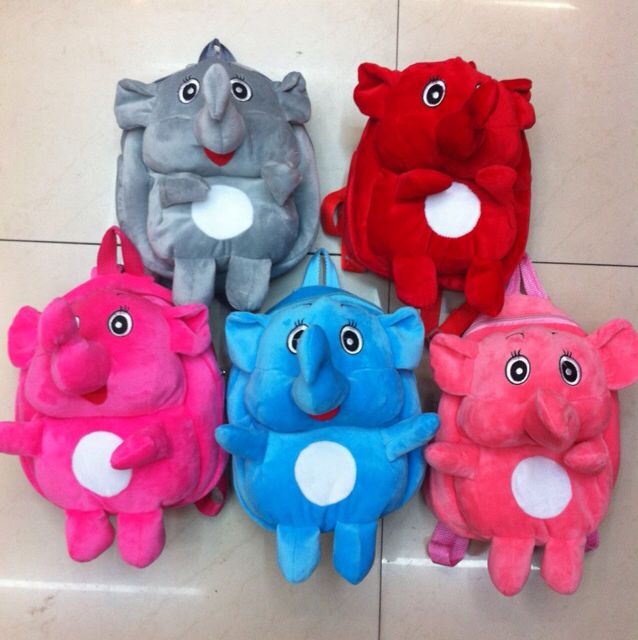 Plush schoolbags, children's schoolbags, toy bags, elephant schoolbags, cartoon toy bags, children's backpacks, kindergarten backpacks full figure