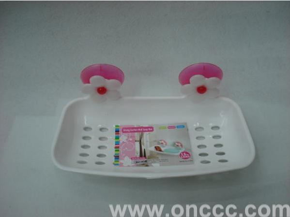 Plastic soap box, suction cup, soap box, soap box