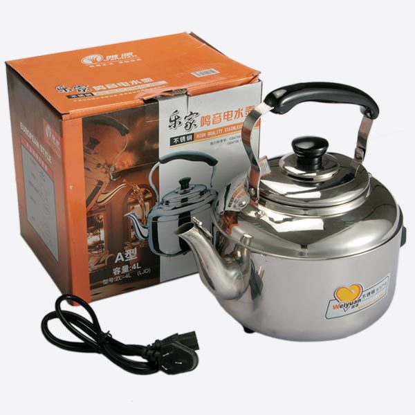 乐家防干烧A型鸣音不锈钢电水壶4L 