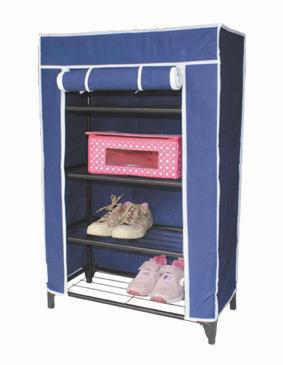 4 layers non-woven steel wire shoe rack