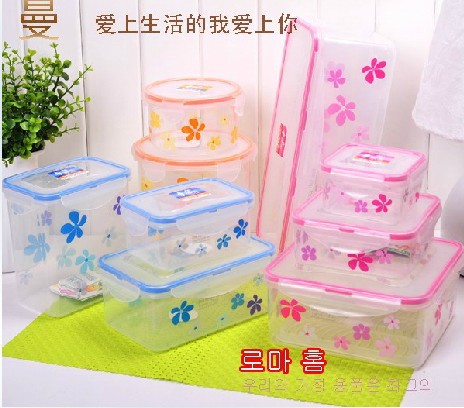 Le Clasp Le clasp crisper plastic box sealing tank sealing box three pieces