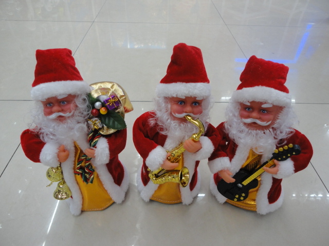 9123 Electric Santa Claus Christmas gift decoration that can rotate and dance