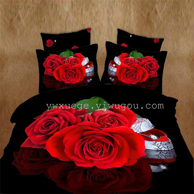 Xuege Home Textiles' new autumn and winter super Soft and warm plush wedding bedding multi-piece set factory direct sales Specification image