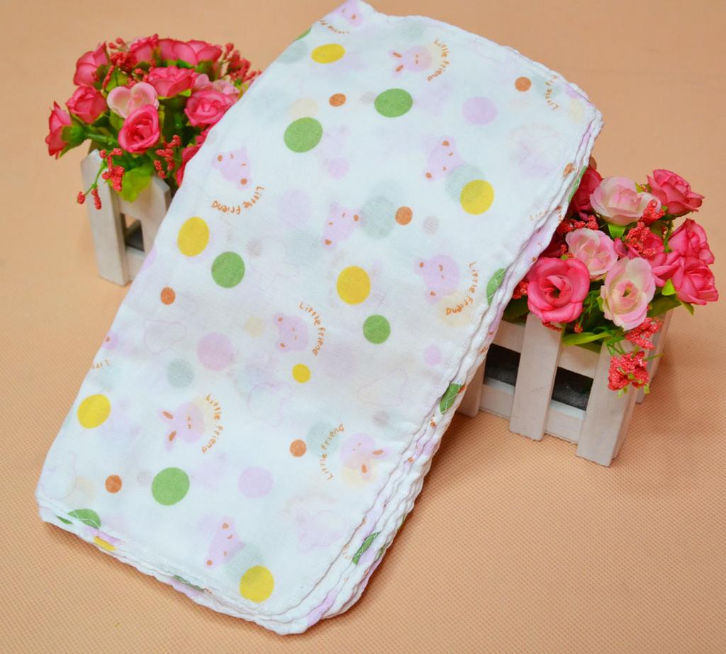 Double-layer gauze handkerchiefs, baby wipes, towels, feeding wipes, small square towels Specification image