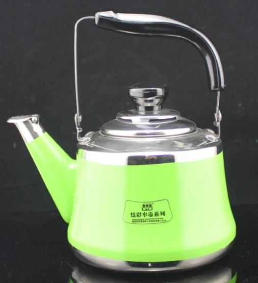 【厂家直销】供应不锈钢炫彩水壶4L
