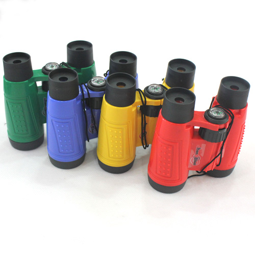 Toy binoculars, children's binoculars 6X30 mixed in 4 colors. Large quantities can be affixed with logos as promotional items