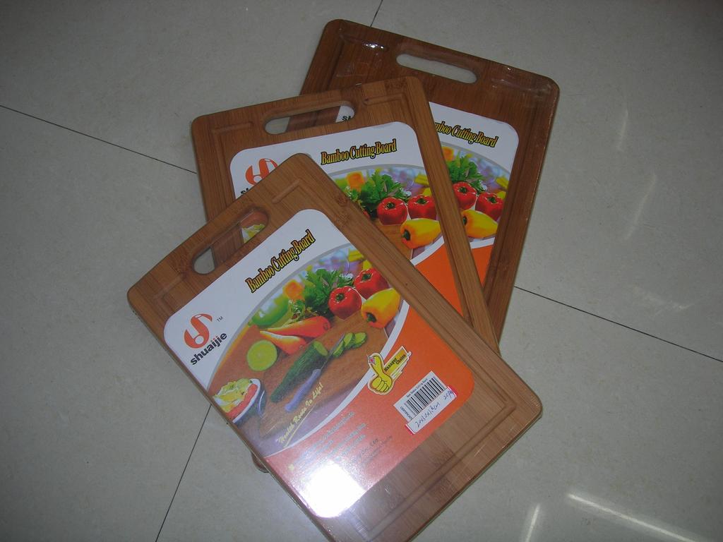 Natural Bamboo Cutting Board Trough Style details Picture