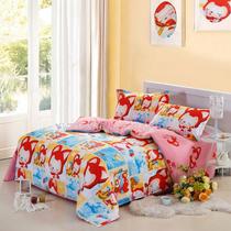 Pure cotton genuine cotton 128*68 active twill cartoon Ali spring four-piece bedding