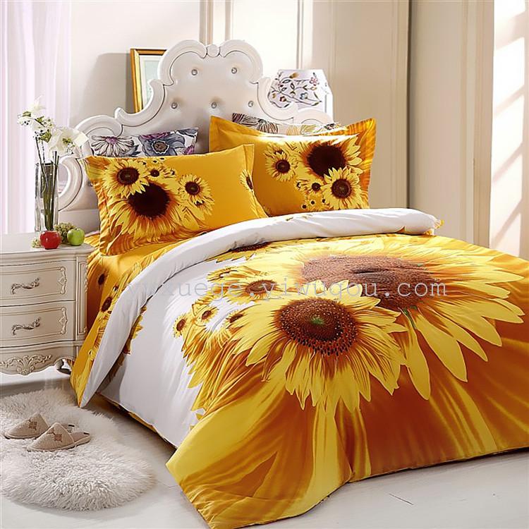 All cotton twill activity fashionable bedspread type 4 piece set beautiful life pure cotton bed product wholesale