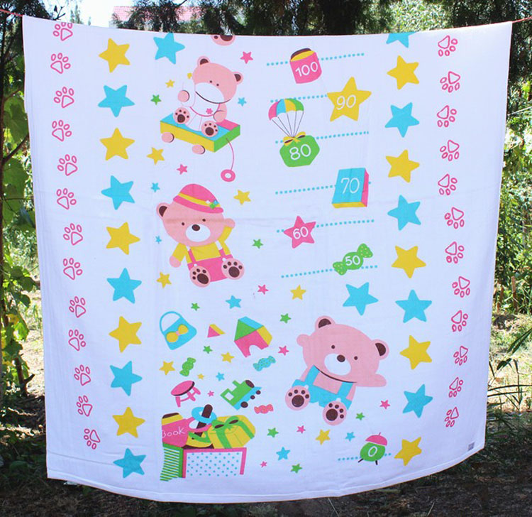 Double-layer honeycomb 120*140 gauze bath towel, children's air conditioning blanket, baby summer cooling quilt, baby bath towel Application Scenario