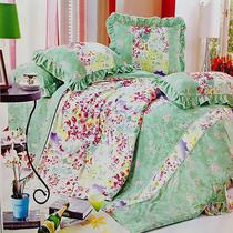 Bed SHEET 4 SETS OF SNOW PIGEON BEDDING COTTON BED SHEET 4 SETS OF Korean STYLE AMORY SERIES GARDEN SMALL BROKEN FLOWER FRESH AND LOVELY FACTORY DIRECT SALE ELEGANT FLOWER HOME TEXTILE QUILT COVER BED SHEET