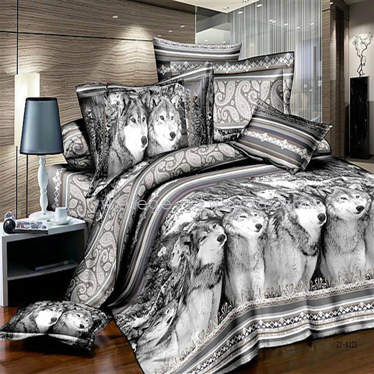 Bedding multi-piece set, Snow Pigeon bedding four-piece set series, export series, reactive printing factory direct sales - Rich fragrance and colorful Specification image
