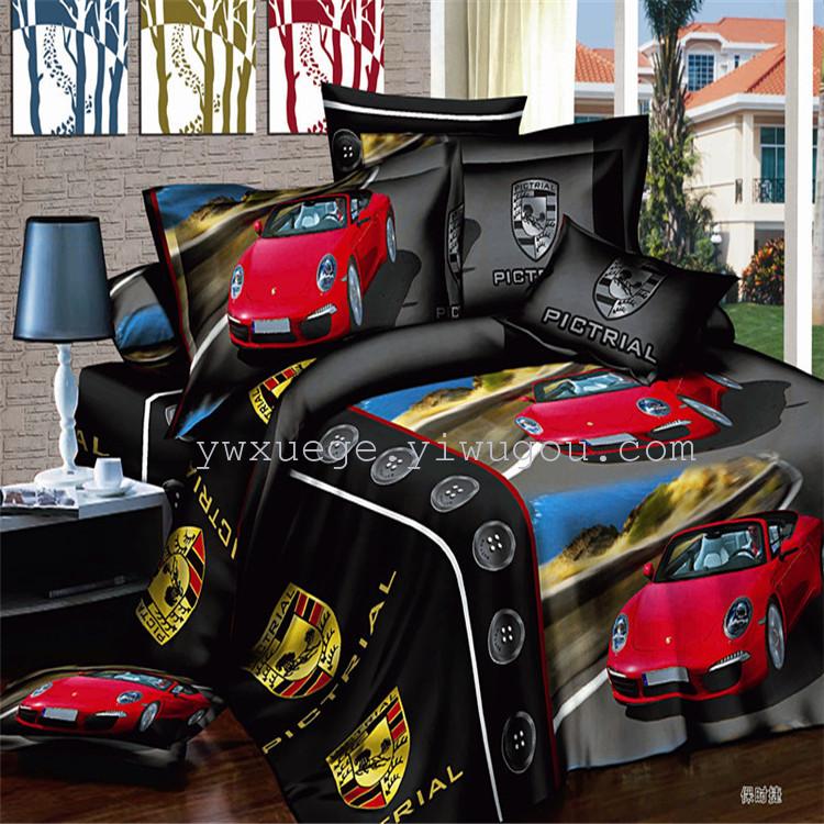 Paloma de nieve para el hogar textil cama 3D pintura al óleo serie animal --- zebra poliéster y algodón reactivo impresión y teñido cama venta directa de fábrica Specification image