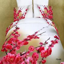 Home textile bedding all cotton 3D oil painting version active printing and dyeing all cotton four piece set manufacturers direct nifty branches