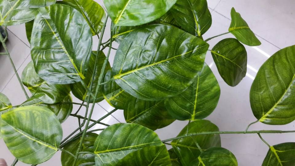 Artificial flowers, artificial lawns, artificial trees, artificial magnolia branches, artificial branches, artificial large leaves, artificial magnolia leaves, plastic magnolia artificial leaves, artificial apple leaves, artificial leaves details Picture