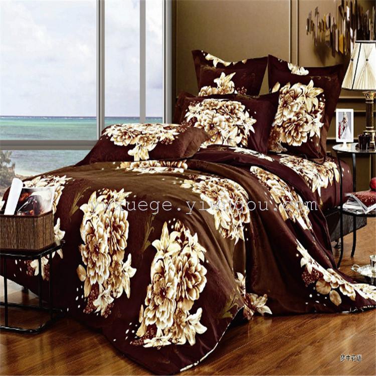 3D Osaka Flower Series of polyester-cotton eco-friendly printed and dyed bedding factory direct sales - Dreamy Flower Season details Picture