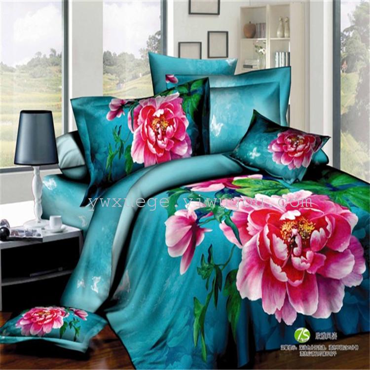 New Product Launch: Four-piece Bedding set, Twill pure cotton Four-piece set, Wedding Bedding, Snow Pigeon Home Textile, Dark Fragrance and Faint Shadow (Pre-sale) Application Scenario