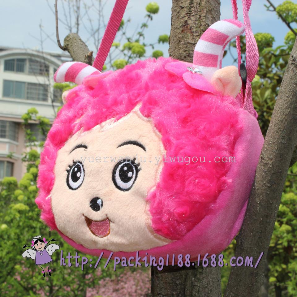 Plush toy bag, children's single-shoulder bag, crossbody bag, large hamburger shoulder bag details Picture