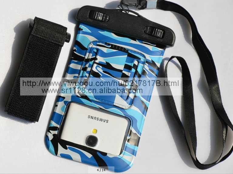 Factory direct sales of camouflage dual-purpose arm-type waterproof bags, 4.3-4.8 inches details Picture