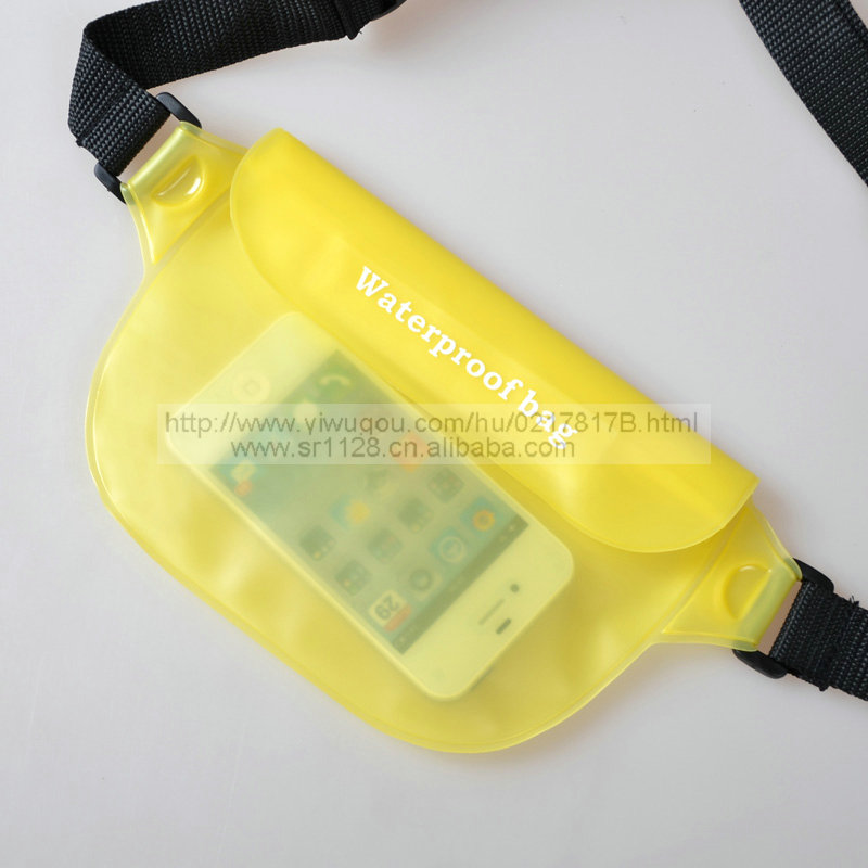 PVC防水腰包，户外游泳防水袋，可同时装手机、相机详情图3