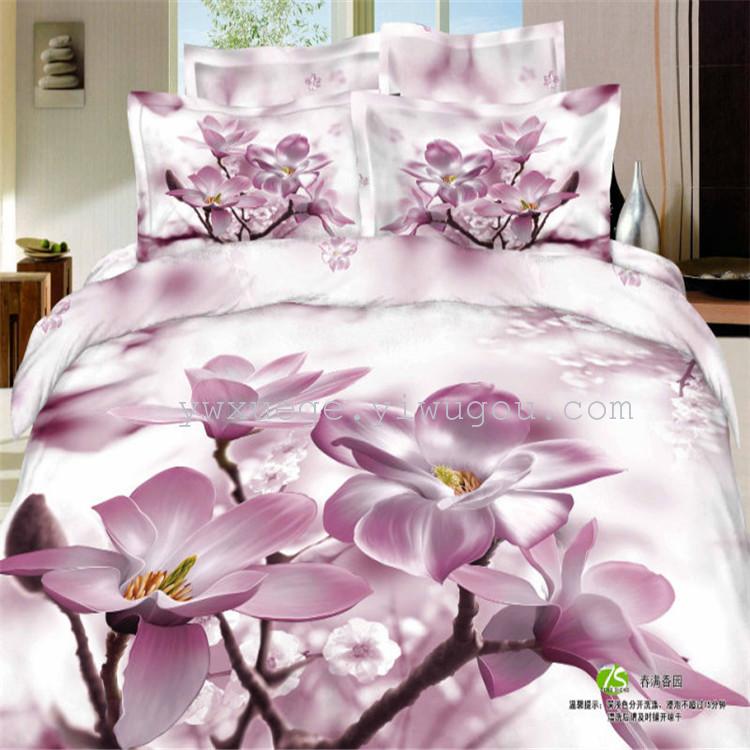Xuege Home Textiles' four-piece bedding sets are exported to Africa, Europe, America and other countries. Pure cotton four-piece wedding supplies from Xuege Home Textiles Specification image
