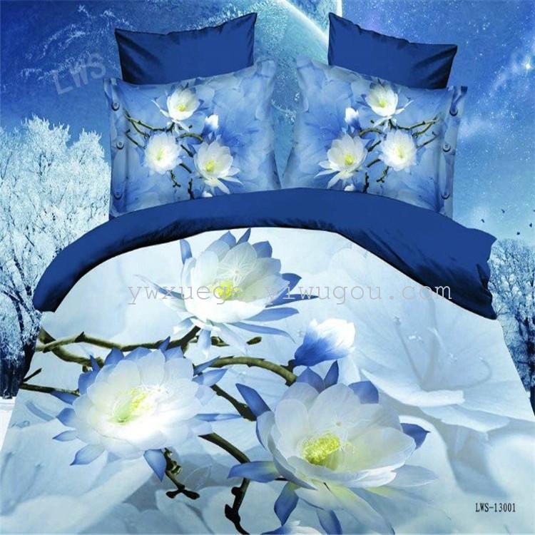 Four-piece bedding set for export, 3D four-piece set details Picture