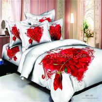 Bedding sheet quilt set of four pieces of home textile set of four pieces of pure cotton set of four pieces of physical 3D cotton active twill set of four pieces of bedding kit manufacturers direct sales