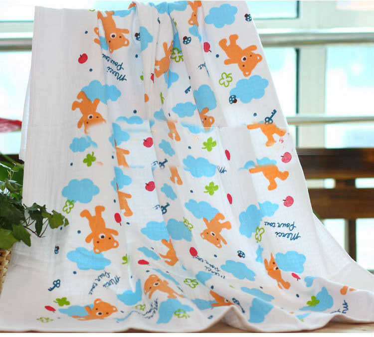 New baby double-layer honeycomb gauze bath towel, towel quilt, children's quilt, baby gauze bath towel, 60*120cm