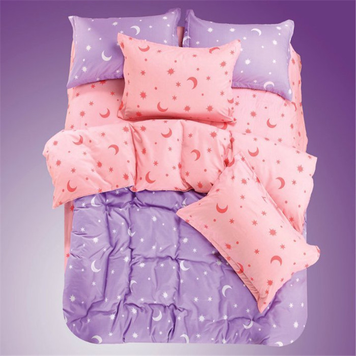Yiwu Xuege Home Textile Four-Piece Set Factory Direct sales four-piece set home textile solid color polka dot four-piece set Bedding velvet Specification image
