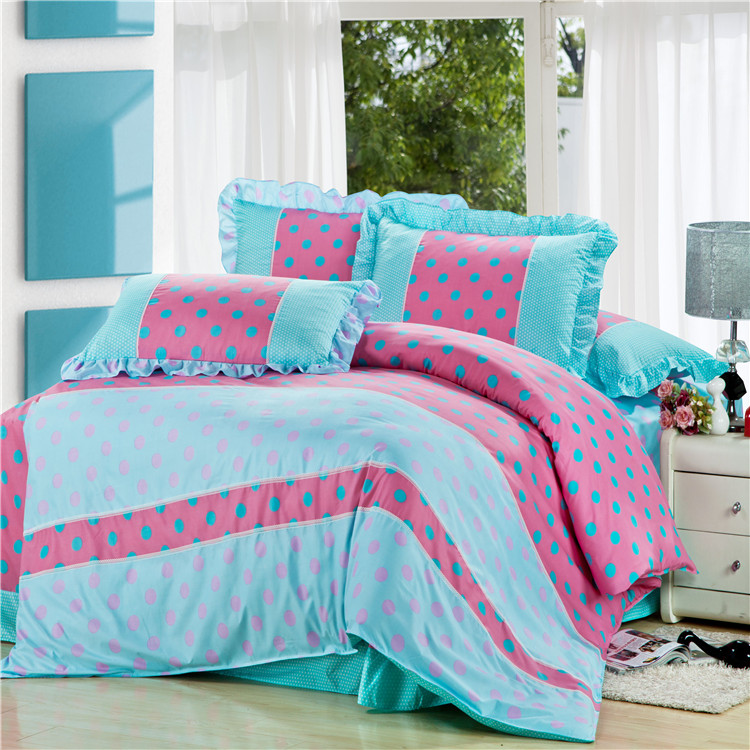 Bedding, home textiles, quilts, bed sheets, Yiwu Snow Pigeon Korean version, Butterfly Matchmaking, skin-friendly cotton, skin-soothing velvet four-piece set, princess style four-piece set, bed sheets and duvet covers Application Scenario