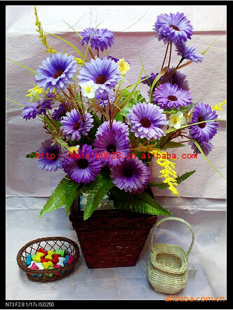 Factory direct sales and wholesale of 30 artificial autumn-colored chrysanthemums for the countryside details Picture