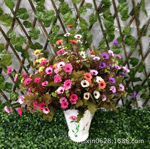 10 small chrysanthemums in a pastoral style, autumn-colored small chrysanthemums, decorative silk flowers and artificial flowers Specification image