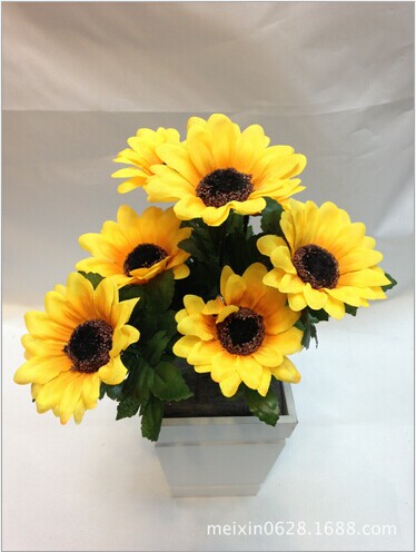 Wholesale handmade bouquets of 18-head sunflower flowers details Picture