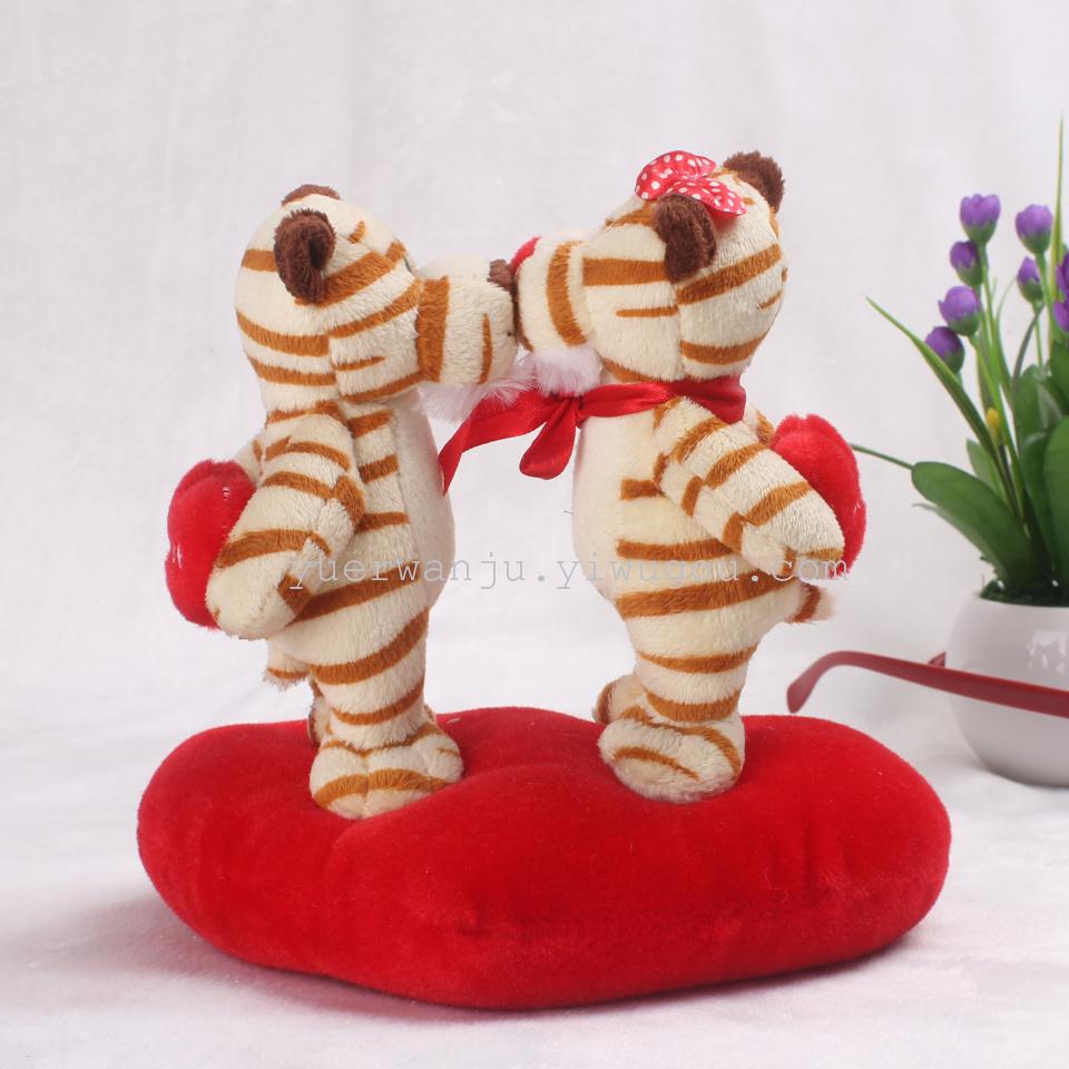Kiss Mouth Series Plush toys, plush ornaments, nici Animal Standing Heart plush pendants Specification image