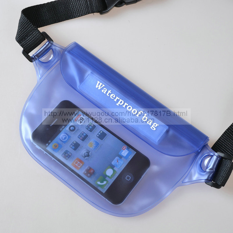 PVC防水腰包，户外游泳防水袋，可同时装手机、相机详情图1