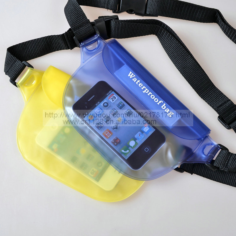 PVC防水腰包，户外游泳防水袋，可同时装手机、相机详情图4