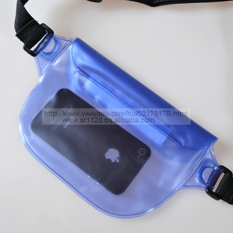 PVC防水腰包，户外游泳防水袋，可同时装手机、相机详情图2