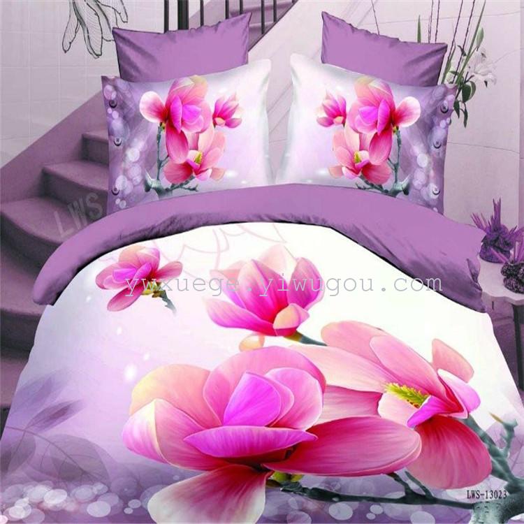 Ma Xin's best-selling four-piece set: 3D active printed four-piece set, wedding bedding, multi-piece set, bedsheet style four-piece set Specification image