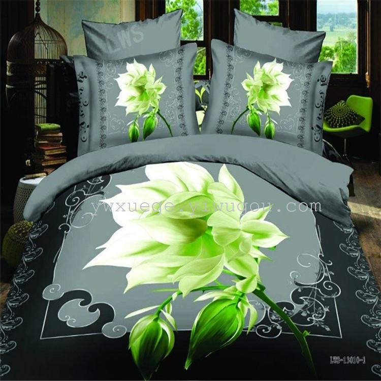 Ma Xin's best-selling four-piece set: 3D active printed four-piece set, wedding bedding, multi-piece set, bedsheet style four-piece set