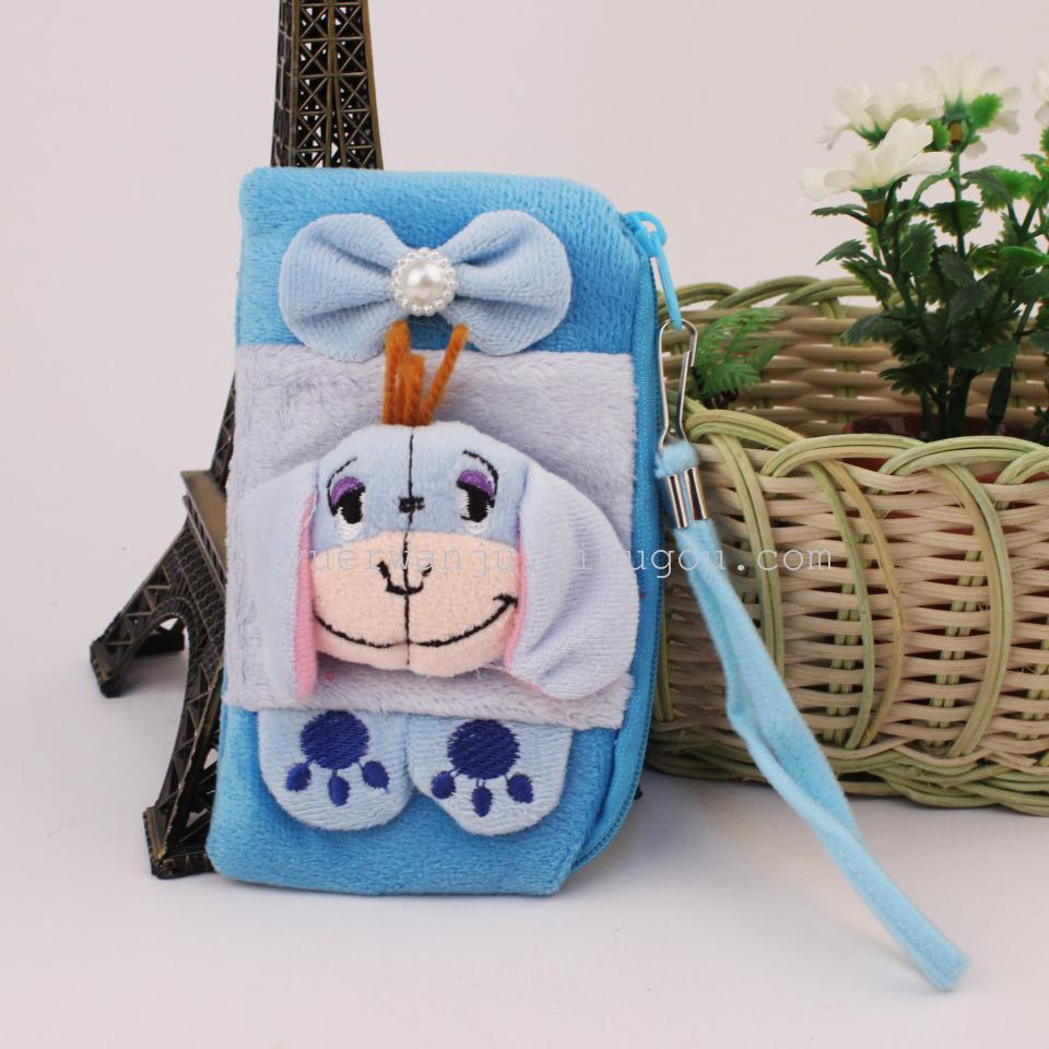 Plush phone bag, wallet, coin bag, foot phone bag, single-handle handbag Specification image